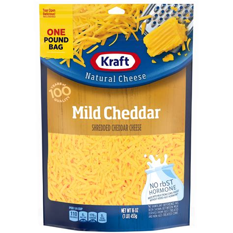 Kraft Mild Cheddar Shredded Cheese 16 Oz Bag