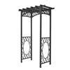 Bosmere English Garden 56 In X 88 In Gunmetal Grey Steel Arbor A002