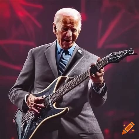 Joe Biden Playing Heavy Metal Guitar Live Intense By String