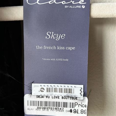 Allure Intimates Sleepwear Adore By Allure Black French Kiss Sheer Lingerie Cape Poshmark