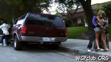 Pretty Brunette Floozy Drilled By Playmate