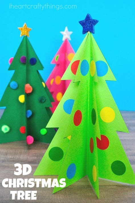 Colorful 3d Christmas Tree Craft Preschool Christmas Crafts Tree