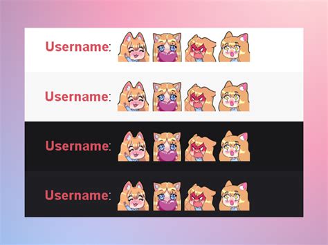 Blonde Neko Girl EMOTES For Twitch Youtube Discord Streaming Ready To Use Cute Emoji