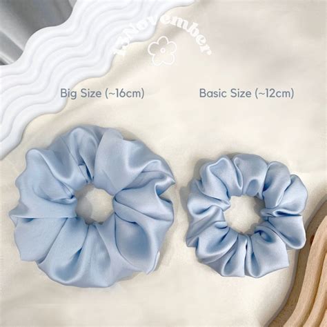 SIÊU TO Scrunchies Set Cột Tóc Vải Loang Xanh Size Lớn Xinh Xắn Dễ Thương Phồng To Hot Trend