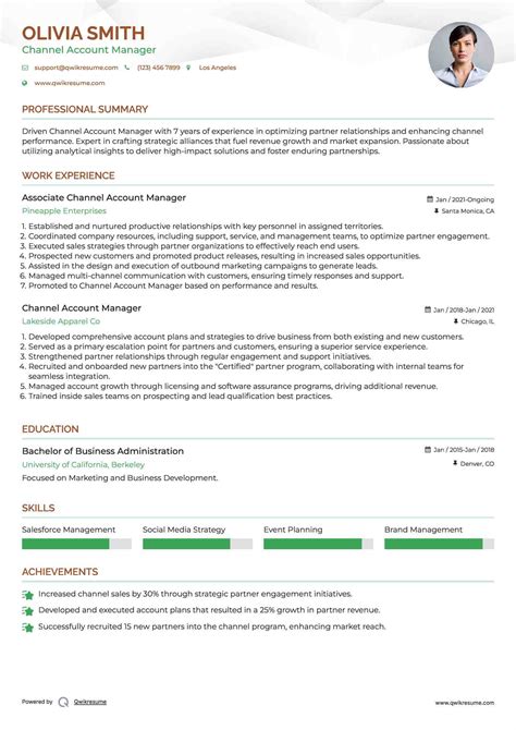 Channel Account Manager Resume Key Account Manager Resume Examples For