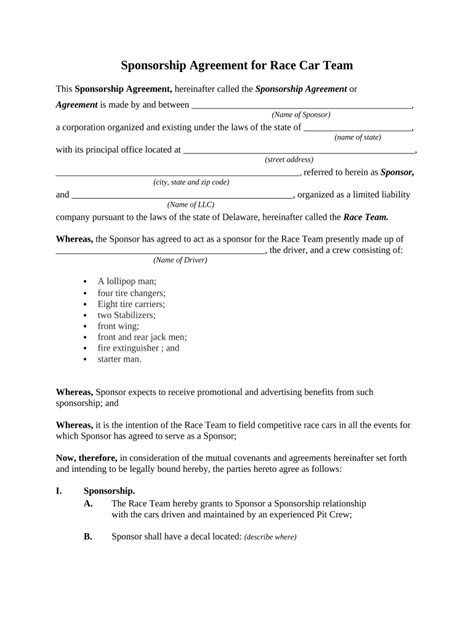 Car Racing Sponsorship Proposal Fill Out And Sign Online Dochub