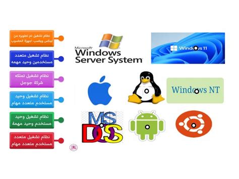 أنواع أنظمة التشغيلالمعلمة علا المومني Labelled Diagram