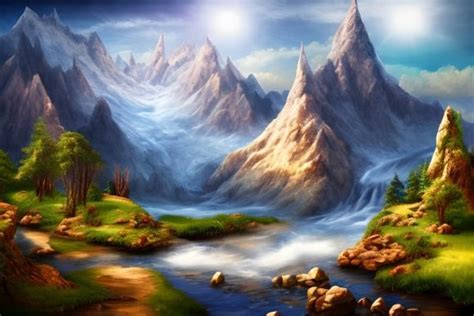 Mountain Landscape Background Graphic by Landscape Shop · Creative Fabrica