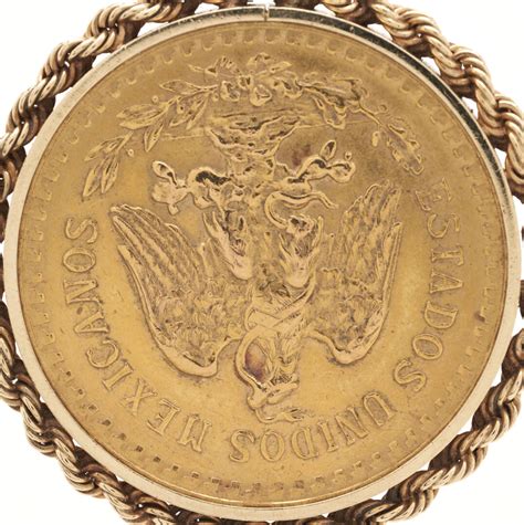 Lot 293 14k Gold 50 Peso Coin Pendant Case Auctions