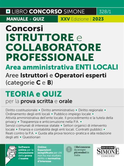 Manuale Concorso Istruttore Amministrativo Enti Locali Edizioni Simone