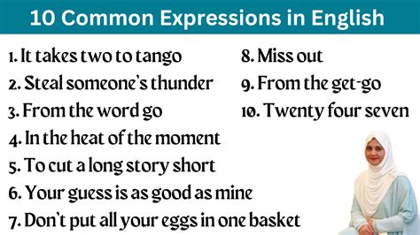 10 Common Expressions in English Conversation - Vocabgram