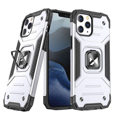 Capa Ring Armor Para IPhone 13 Pro Max Silver Kuantokusta