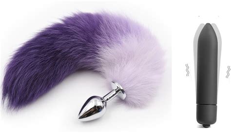 Amazon Speed Silicone Vibrator Anal Plug Fox Tail Vibrating Bullet Butt Plug Erotic Toys