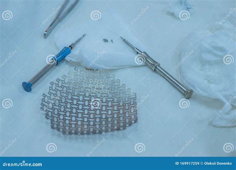 Close Up Of A Sterile Operating Table With Medical Neurosurgical