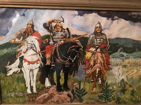 Картина маслом на холсте "три богатыря " — цена 600 грн в каталоге ...