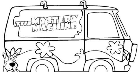 Scooby doo coloring pages mystery machine