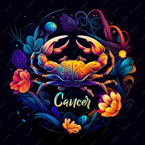 Abstract Cancer Zodiac Sign