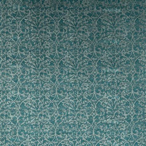 Marchmain Brideshead Damask Teal Fabric Ncf4372 04 Nina Campbell