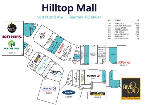 Hilltop Mall Store List Hours Location Kearney Nebraska Malls