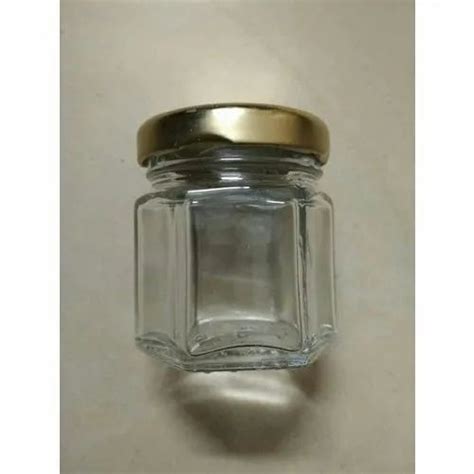 Sunrise Agency Transparent 45 Ml Hexagonal Glass Jar At Rs 12 Piece In