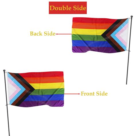 Snapklik Pride Flag Outdoor Double Side Progress Pride Flags X Ft Gay Bisexual LGBTQ