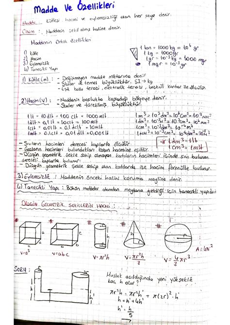 SOLUTION Fizik Bilimine Giri Madde Ve Zellikleri Studypool