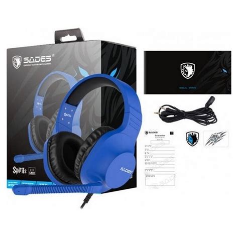 Наушники Sades SA-721 Spirits, С микрофоном, Синий – купить по цене 899 ...