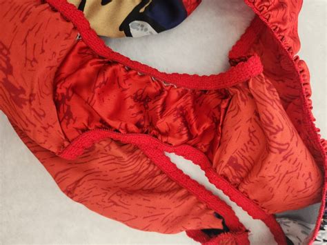 Vtg Bikini Brief Panties Silk Shiny Red Smooth U Gem