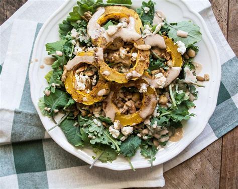 Delicata Squash And Barley Kale Salad Recipe Sidechef