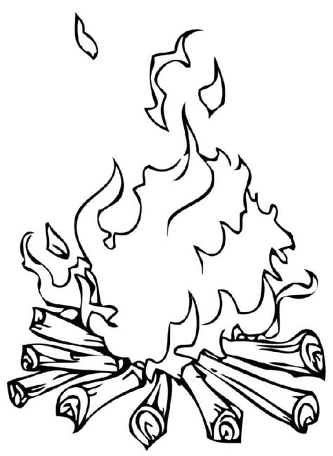 Desenho De Fogo Para Colorir