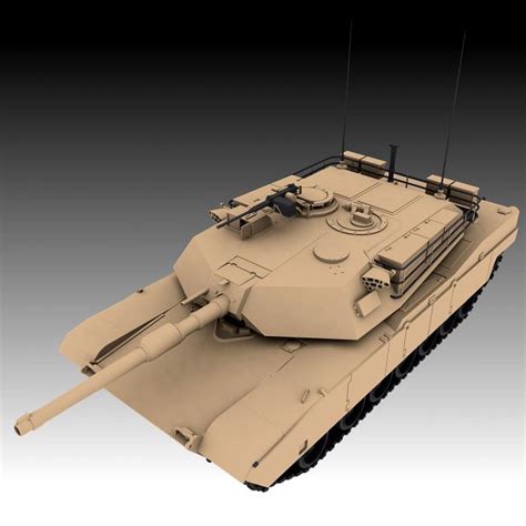 M Abrams Tank D Model