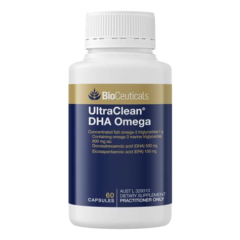 bioceuticals ultraclean dha omega  capsules healthylife