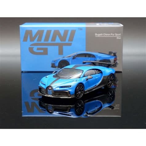 Mini Gt Bugatti Chiron Pur Sport Blue Mash