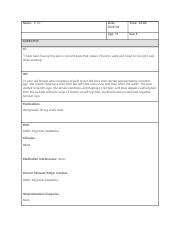 Su Nsg W Soap Amah M Doc Docx Name P M Date Time Age Sex F