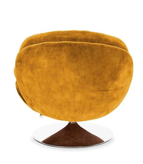 Fauteuil Pivotant Memento Gold Velours Athezza