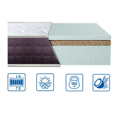 Матрас EUROSLEEP BIONIC COCOS (20см, 4/3) 180х190 – низкие цены, кредит ...