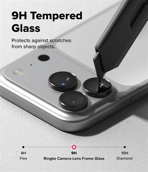 Ringke Camera Lens Frame Glass for iPhone 17 Pro Max 17 Pro Camera Lens Cover with Aluminum