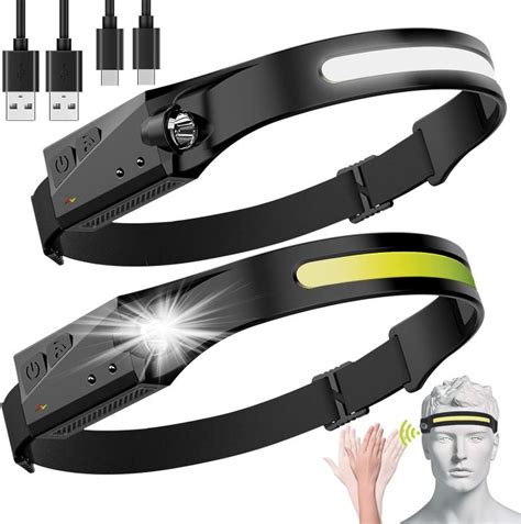 LED Headlamp with All Perspectives Type-C Rechargeable Induction ...