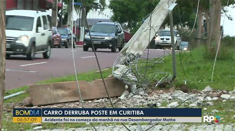 Motorista Foge Ap S Derrubar Poste Em Curitiba Diz Pol Cia Paran G