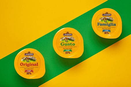 Полутвердые сыры Landers — разработка дизайна упаковки.