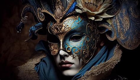 Premium Photo Venetian Carnival Mask Festive Season Ai Genrate Render