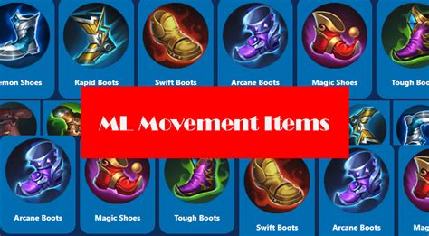 ML Movement Items List: Name & Stats [Mobile Legends] - Zathong