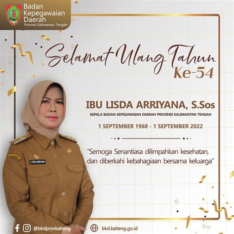 Happy Milad Kepala Bkd Provinsi Kalimantan Tengah Bkd Kalimantan Tengah