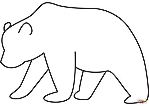 Bear Outline coloring page | Free Printable Coloring Pages