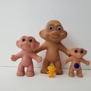 Lot Of Vintage Russ Troll Dolls Naked Trolls With No Hair Perfect For Crafts Planters