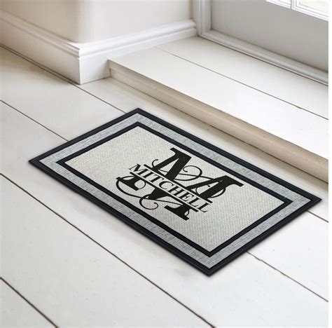 Personalized Doormat Custom Monogram Door Mat With Monogram Initial ...