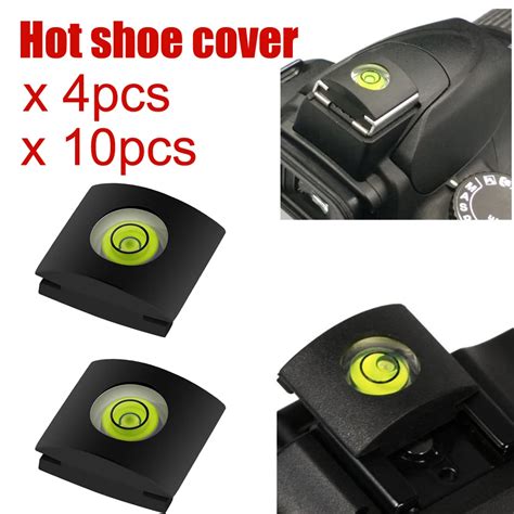 4 10pcs Flash Hot Shoe Cover Cap Camera Bubble Spirit Level DLSR Camera Accessories For Canon