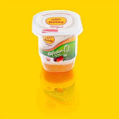 Bifidus yoghurt, 0% fat with mango & passion fruit - Reina Yogures