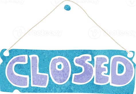 cartoon closed shop sign 45200030 PNG