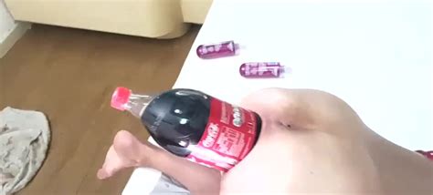 Big Soda Bottle Is Penetrating Her Tight Asshole ZB Porn